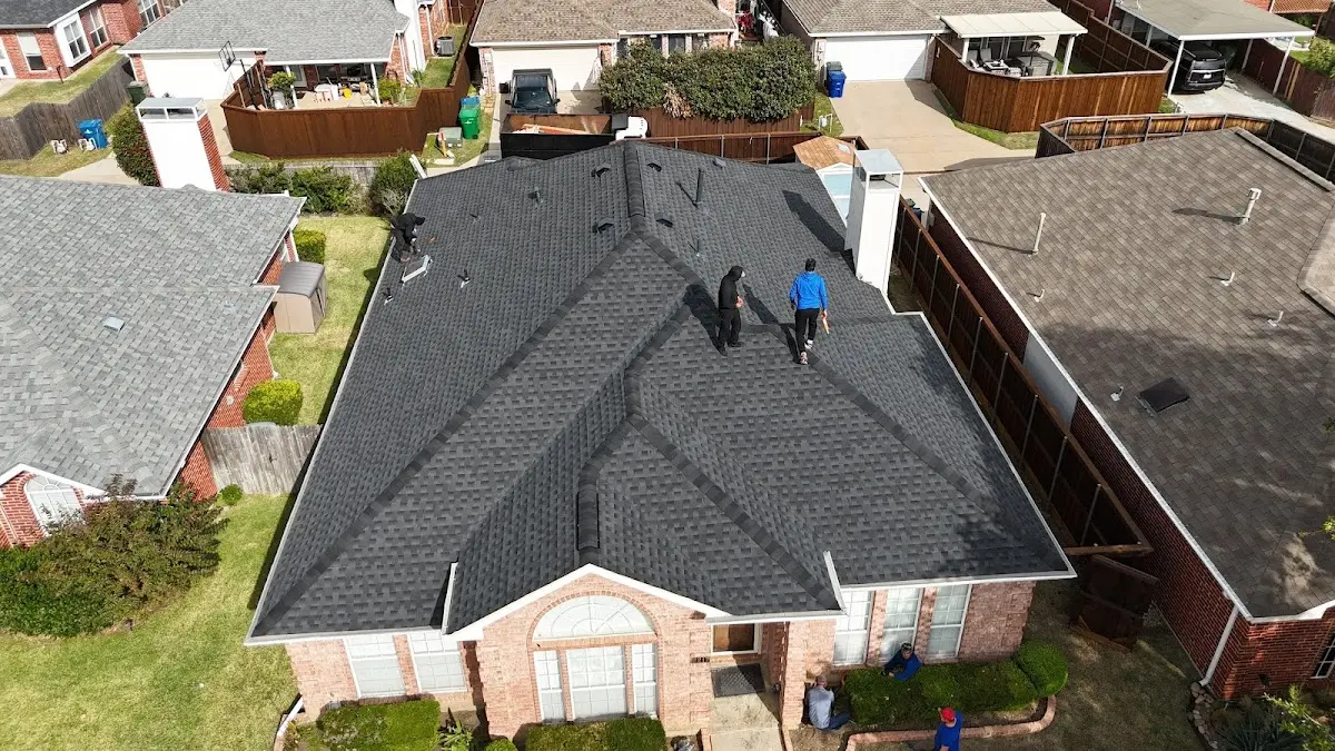 Commercial Roofing work in progress on a Picayune property